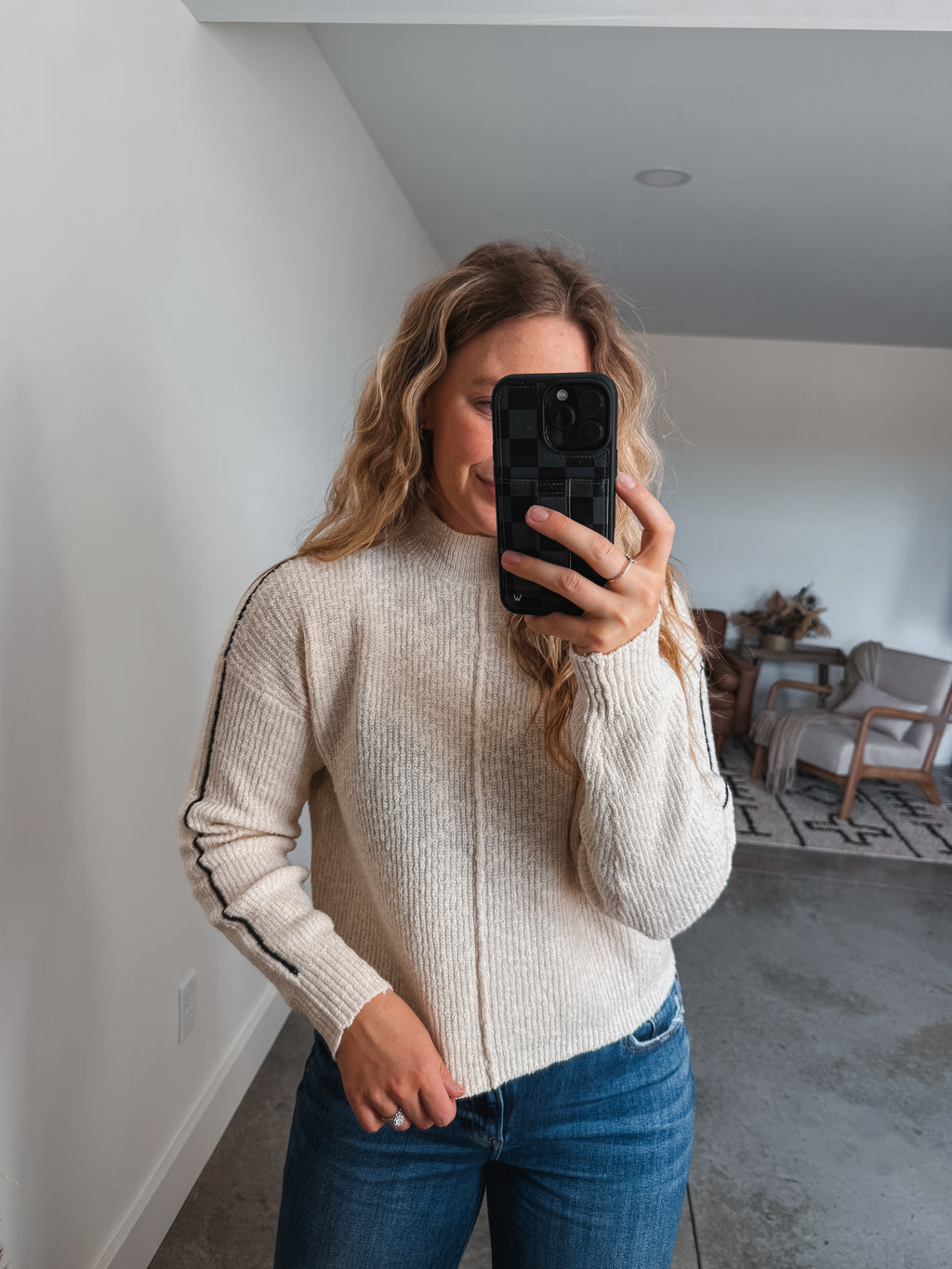 Oat Mock Neck Sweater