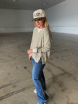 Olive Thermal Pullover