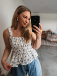 Lavender Floral Top
