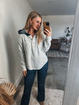 Gray and Navy Hoodie