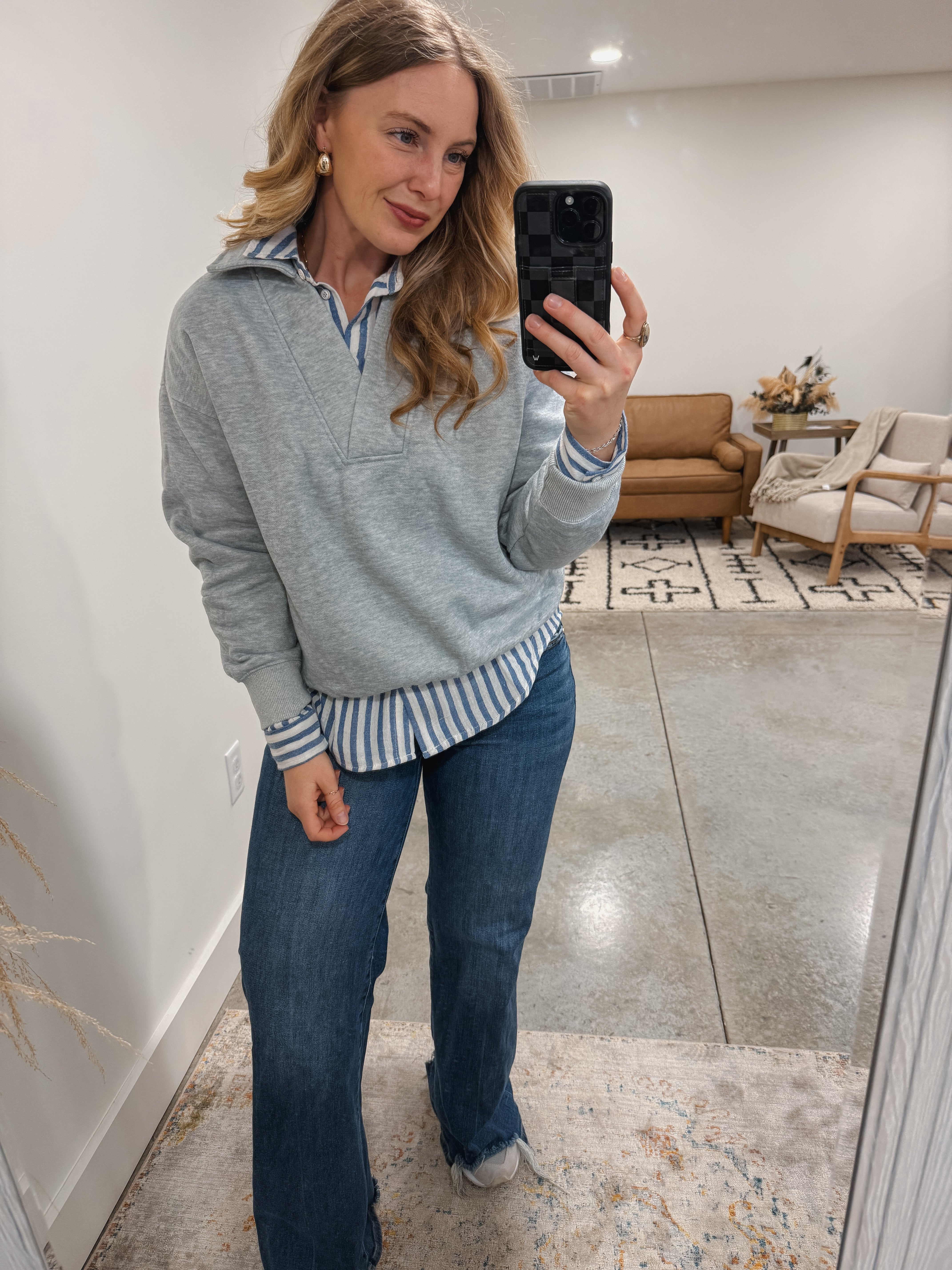 Blue Striped Button Down