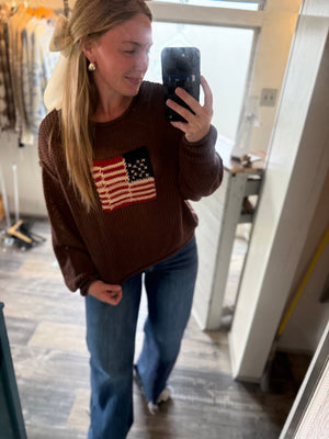 Flag Crewneck Sweater