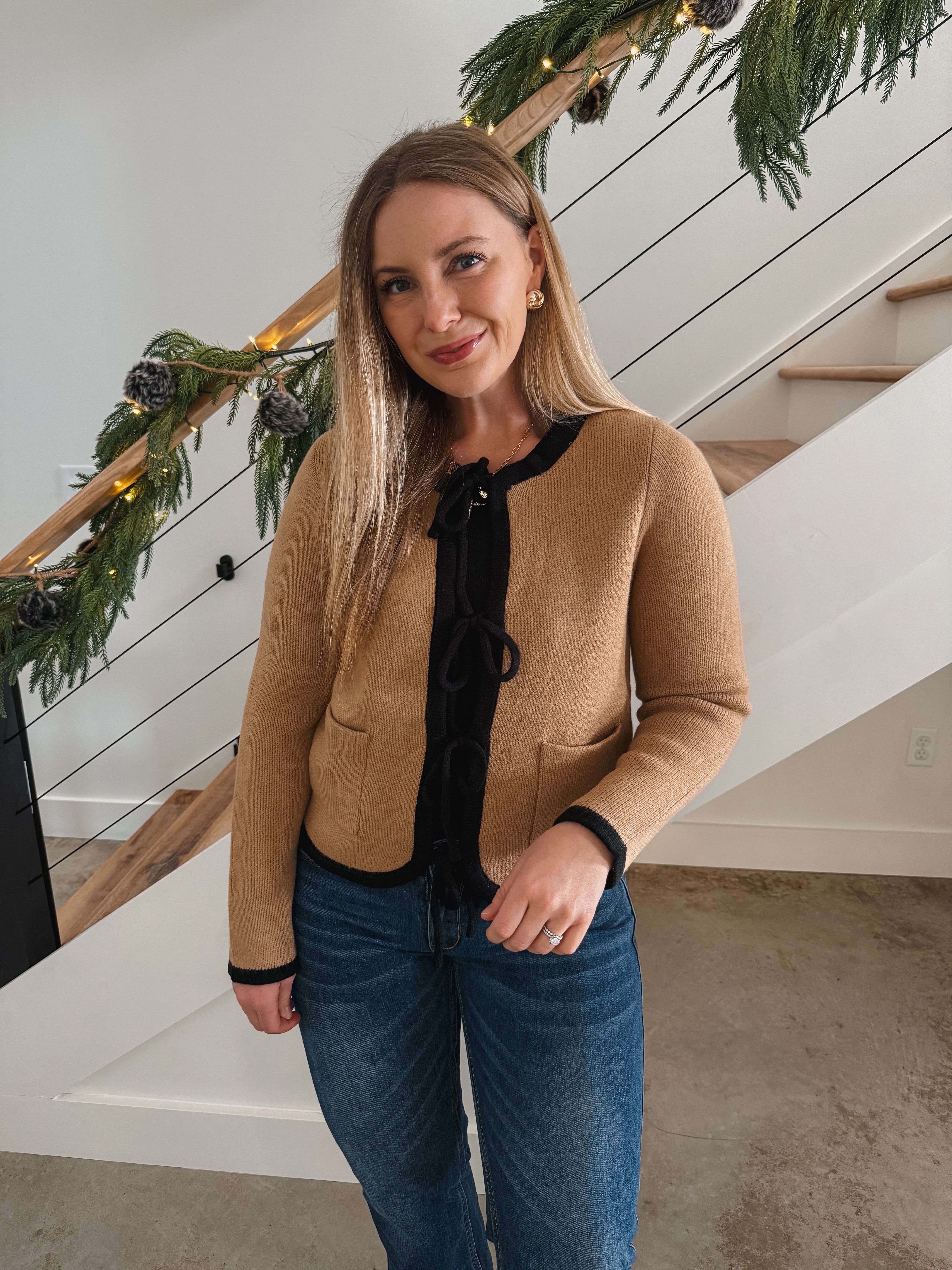 Mocha Bow Tie Sweater
