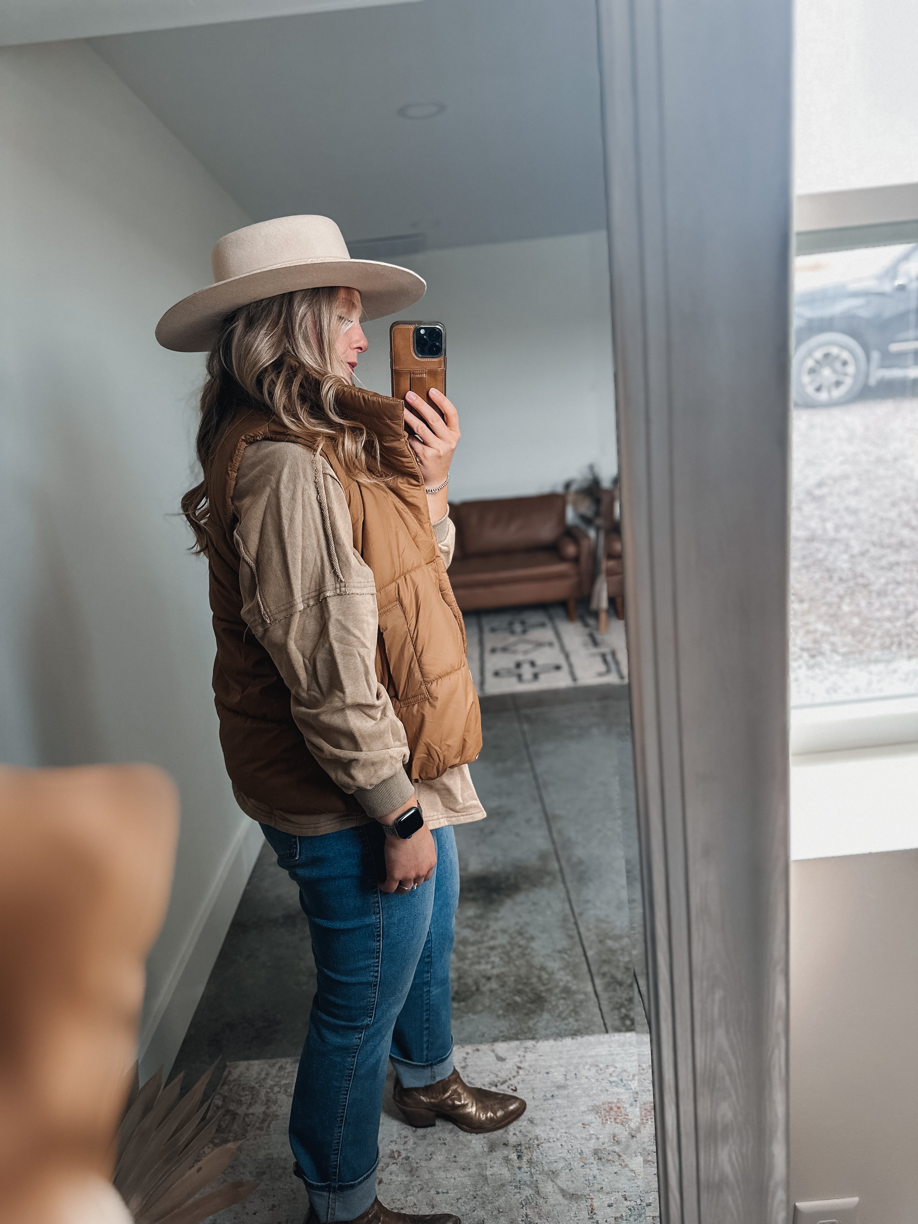 Brown Puffer Vest