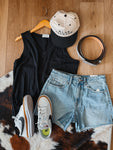 Ribbed Tank: Black
