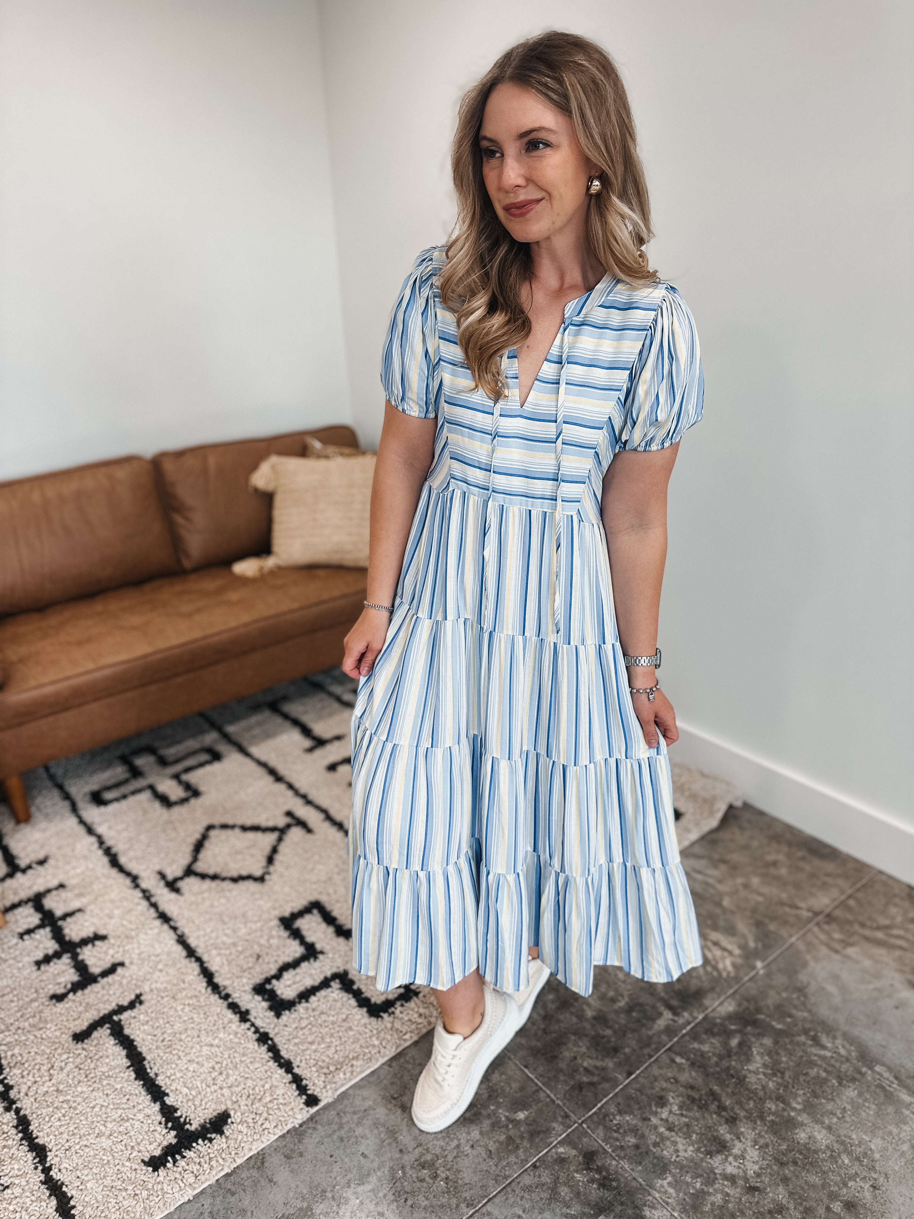 Striped Midi Dress