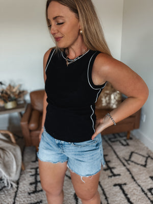 Black Cotton Tank