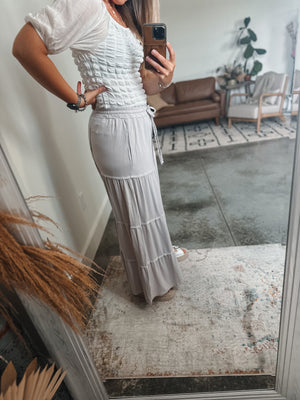 Tiered Wide Leg Pants