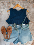 Ribbed Tank: Navy