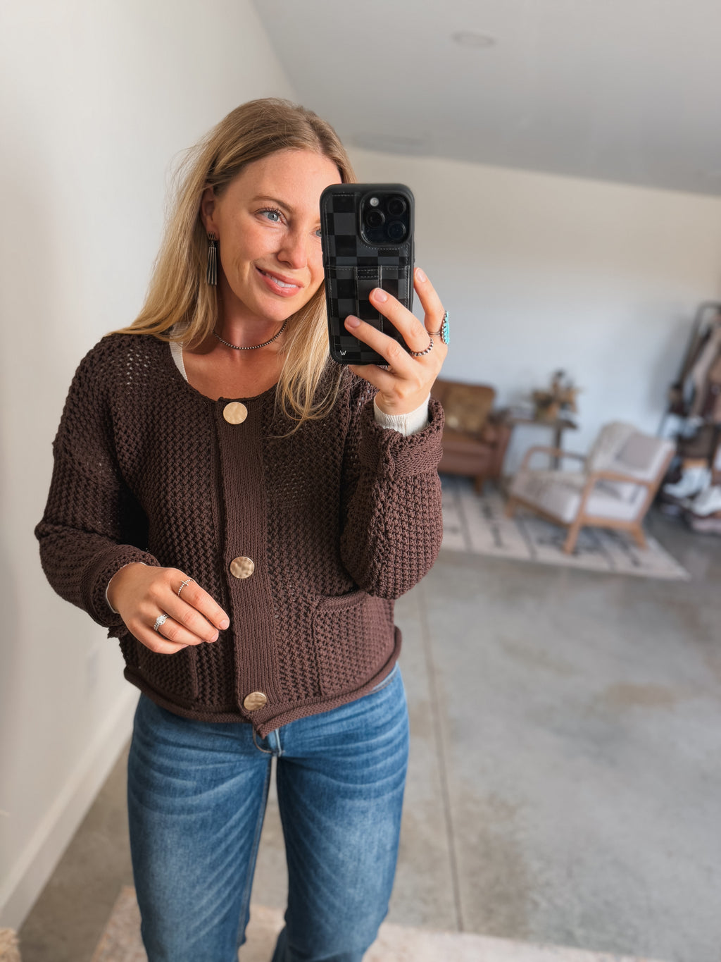 Brown Chunky Knit Sweater