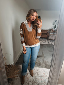 Mocha Colorblock Sweater