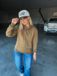 Olive Quilted Pullover