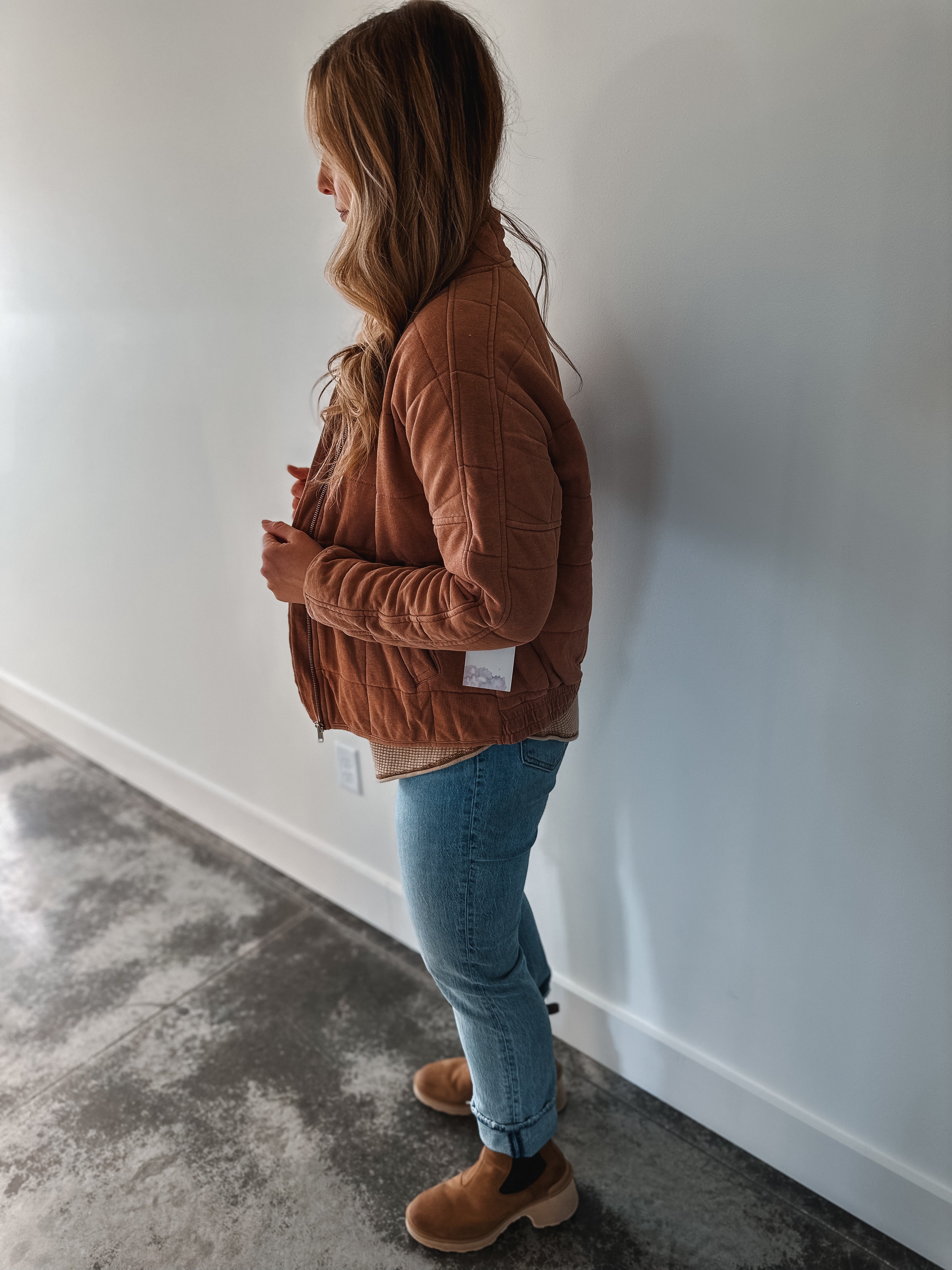 Camel Quilted Jacket