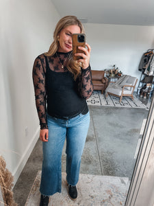 Black Mesh Top