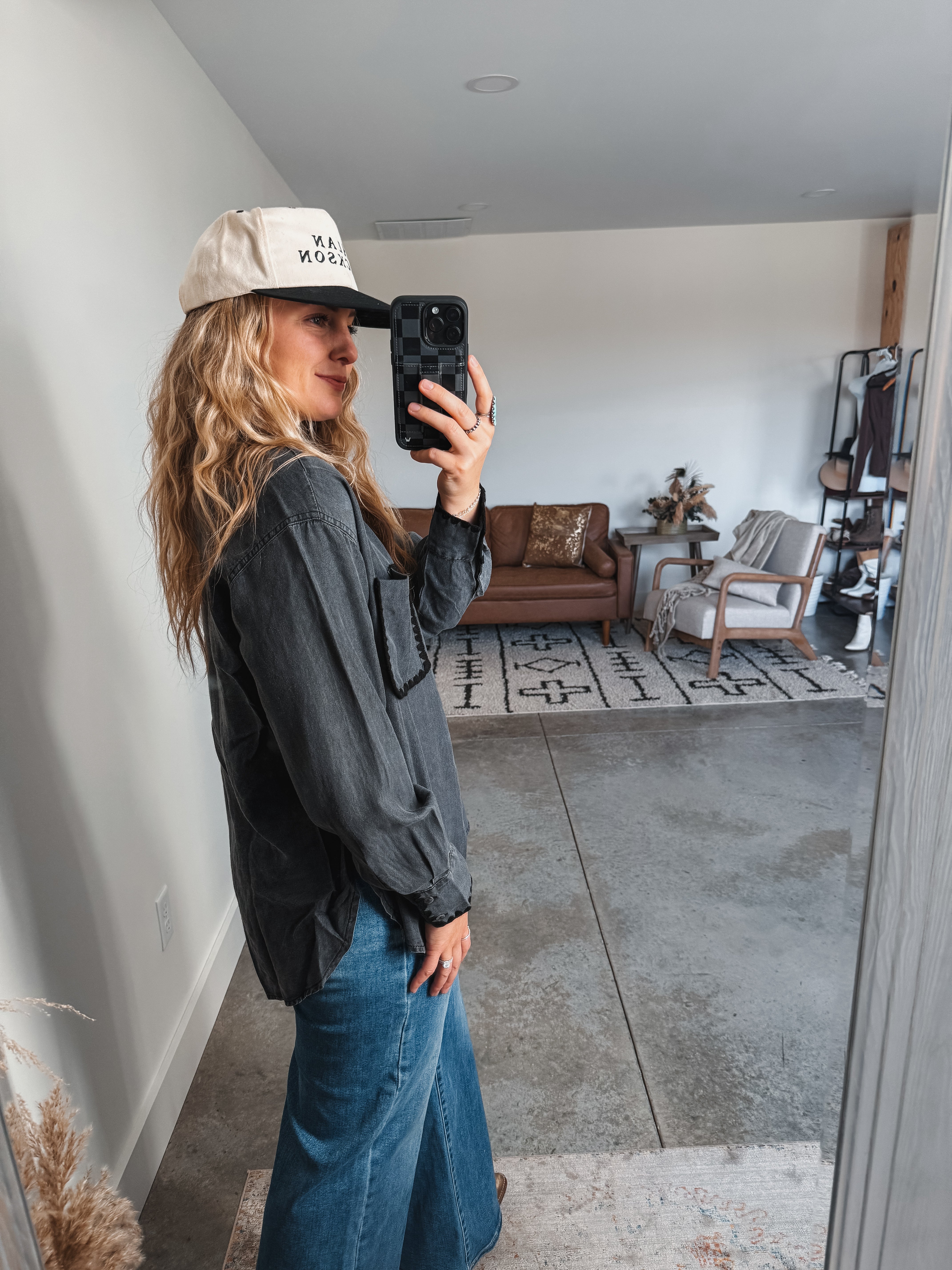 Denim Stitch Button Down