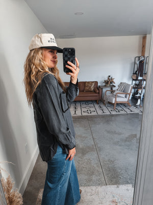 Denim Stitch Button Down